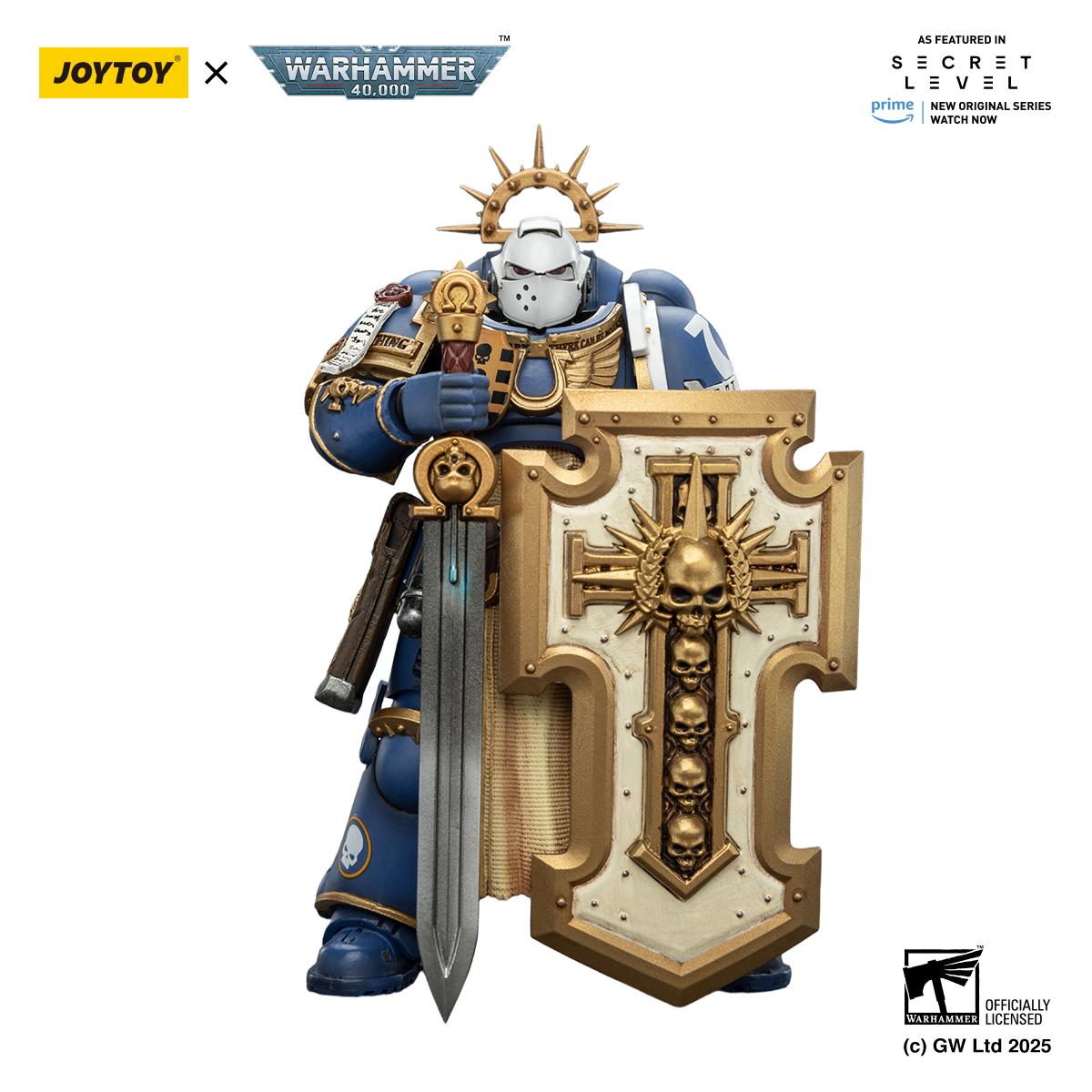 Ultramarines Levantus with Power Sword, Stormshield and Bolt Pistol - view 13
